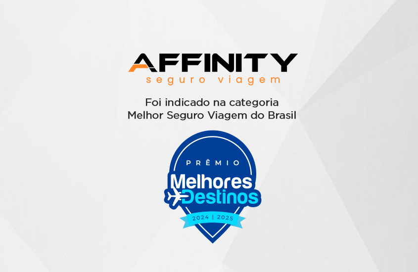 Affinity Seguro Viagem está entre os indicados ao Prêmio Melhores Destinos: VOTE